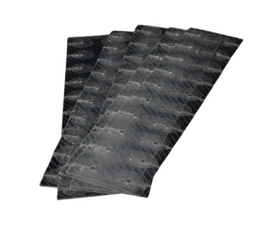 Balín de acero con cinta transparente